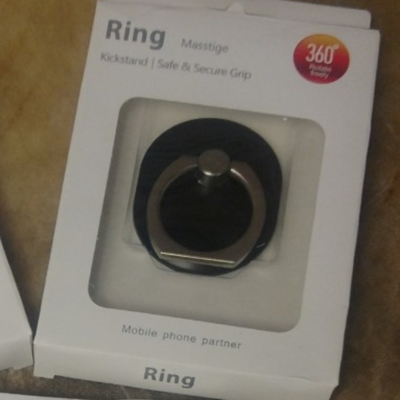 🆕 Black Cell Phone Ring Holder Grip 360° - Picture 2 of 4
